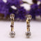 Boucles d'oreilles Dormeuses, trilogie de diamants 58 Facettes