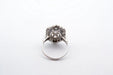 Ring 57 Art Deco style ring Platinum Diamonds Sapphires 58 Facettes 25175