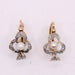 Art Nouveau Sleeper Earrings with Diamonds and Fine Pearls 58 Facettes