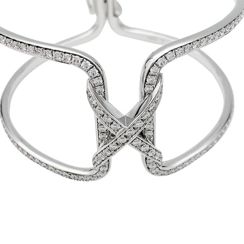 Bracelet Bracelet Manchette Chaumet, "Liens", or blanc, diamants. 58 Facettes 30823