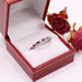 Half-turn Ruby and Diamond Alliance Ring set in white gold 58 Facettes