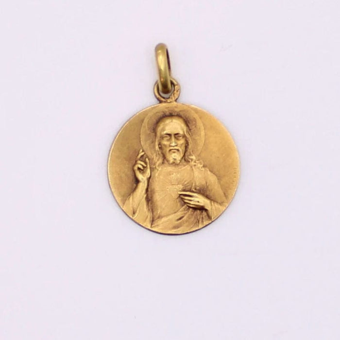 Pendentif Médaille religieuse scapulaire Vierge à l’Enfant vs Jésus or jaune 58 Facettes