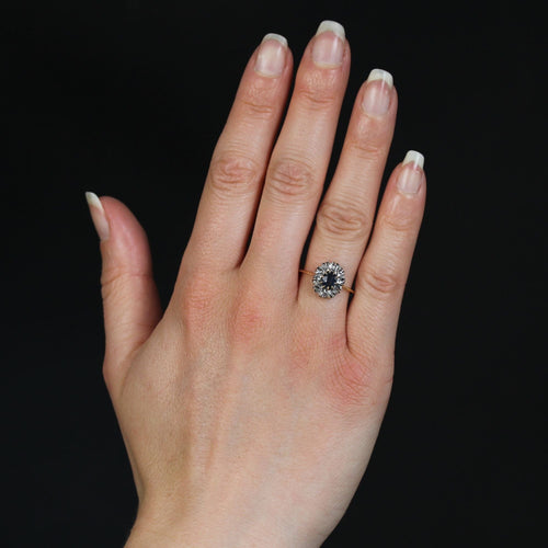 Bague 52 Bague ancienne saphir diamants 58 Facettes CV86