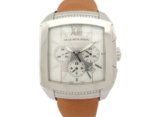 Montre montre MAUBOUSSIN delit xl r.529 acier 42mm diamants chronographe auto 58 Facettes 243208