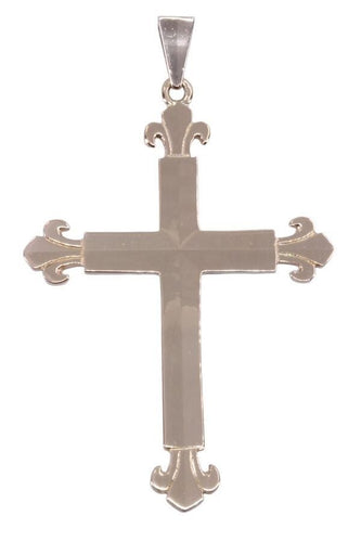 Pendentif Croix ancienne fleur de lys 58 Facettes 065231
