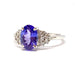 Bague Bague tanzanite diamants or blanc 58 Facettes