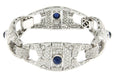 Bracelet Bracelet white gold diamonds sapphires 58 Facettes 62100027