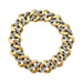 Bracelet Bracelet gourmette Fred or jaune et blanc, diamants. 58 Facettes 31634