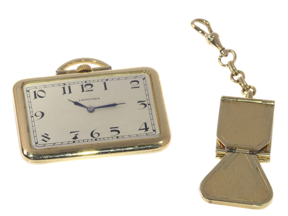 Montre Longines - montre de poche rectangulaire en or 58 Facettes 21092-0209