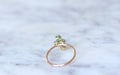 Ring Old clover diamond and emerald ring 58 Facettes