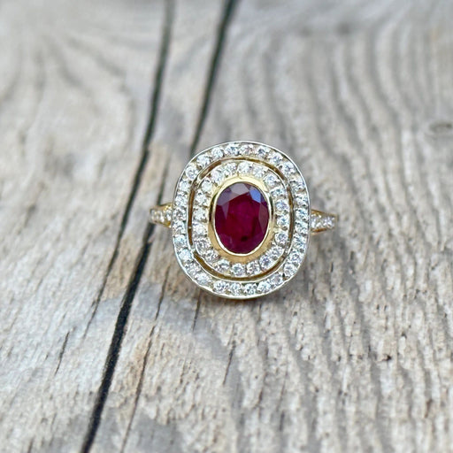 Ring Ring in yellow gold, rubies & diamonds 58 Facettes 239