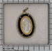 Pendant Marie Medal Pendant mother-of-pearl onyx and seed beads 58 Facettes 23191-0428