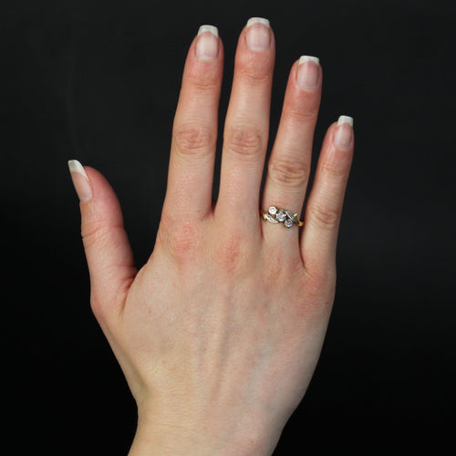 Bague 57 Bague ancienne diamants taillés en rose 58 Facettes CV102