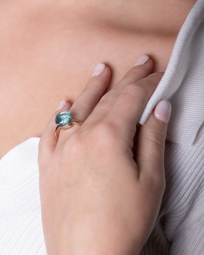 Bague 54 Bague POMELLATO Nudo Classic en Or Blanc 750/1000, Or Rose 750/1000 58 Facettes 62227-58078