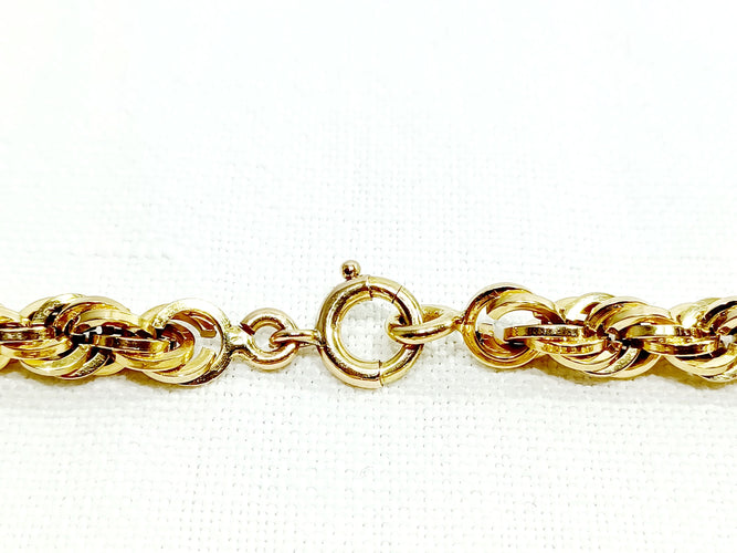 Collier Collier Or Rose Maille Corde 58 Facettes 3124/1