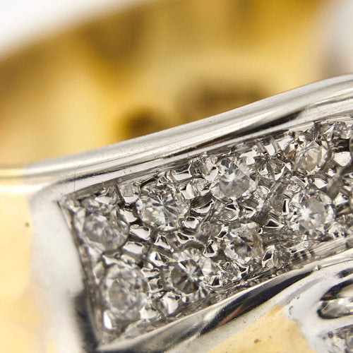 Bague 59 Bagues ruban 2 ors diamants 58 Facettes 14836