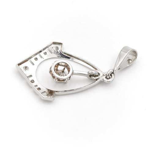 Collier Pendentif Art déco Or blanc Diamant 58 Facettes 2024921CN