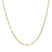 Yellow gold chain necklace with filed navy mesh 58 Facettes 13-168