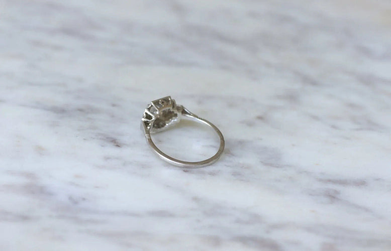 Bague Bague Art Déco Platine et Diamants 58 Facettes