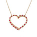 Heart necklace in rose gold, rubies & diamonds 58 Facettes