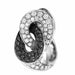 Ring 53 White Gold Ring, White and Black Diamonds 58 Facettes 61E00437