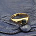Ring 49 Yellow gold sapphire bangle ring 58 Facettes 22-518