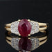Ring 58 Ruby and diamond ring in yellow gold 58 Facettes 21-523