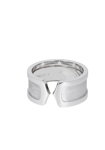 Bague 57 Bague CARTIER Double C Grand Modèle en Or Blanc 750/1000 58 Facettes 62282-58267