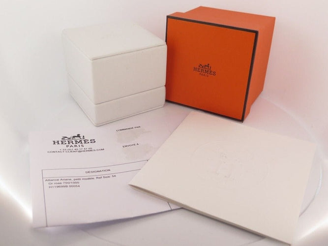 Bague 54 HERMES - Bague Ariane Or Rose Diamants 58 Facettes 252134