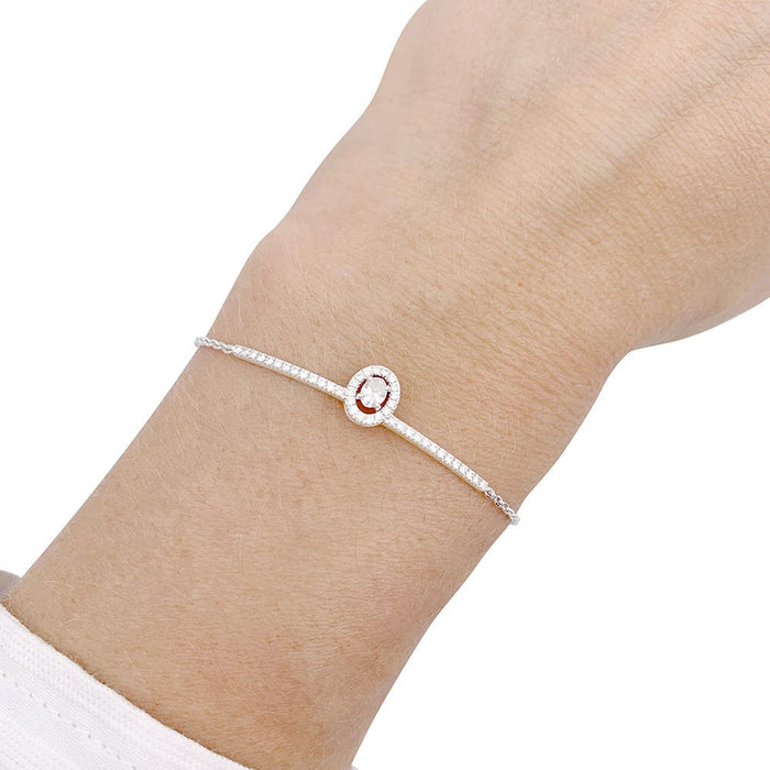 Bracelet Bracelet Messika, modèle "Glam'Azone", or blanc et diamants. 58 Facettes 33154