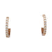Earrings Pair of small hoop earrings in pink gold, diamonds. 58 Facettes 32665