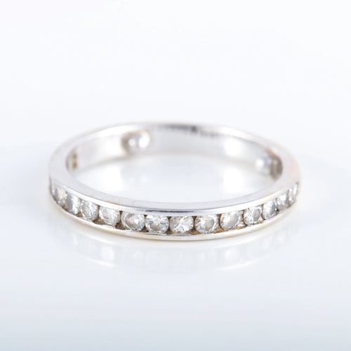 Bague 58 Demi-alliance 17 Diamants 58 Facettes JE455