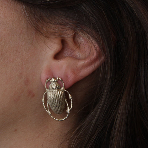 Boucles d'oreilles Boucles d'oreilles scarabée vermeil 58 Facettes N23OR1576