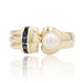 Ring 52 Modern pearl and sapphire ring 58 Facettes 15-222B
