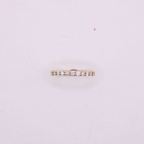 Bague 51 Alliance demi-tour Or jaune 11 Diamants 58 Facettes