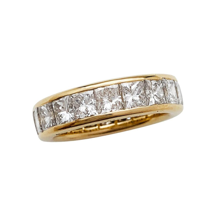 Bague 53 Bague O.J.Perrin or jaune, diamants princesses. 58 Facettes 30859