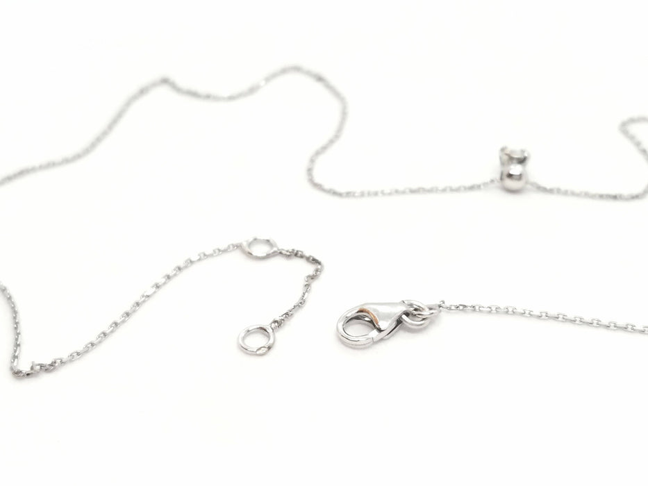 Collier Collier Chaîne + pendentif Or blanc Diamant 58 Facettes 579135RV