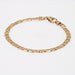 Bracelet Yellow gold bracelet with filed navy mesh 58 Facettes CVBR44