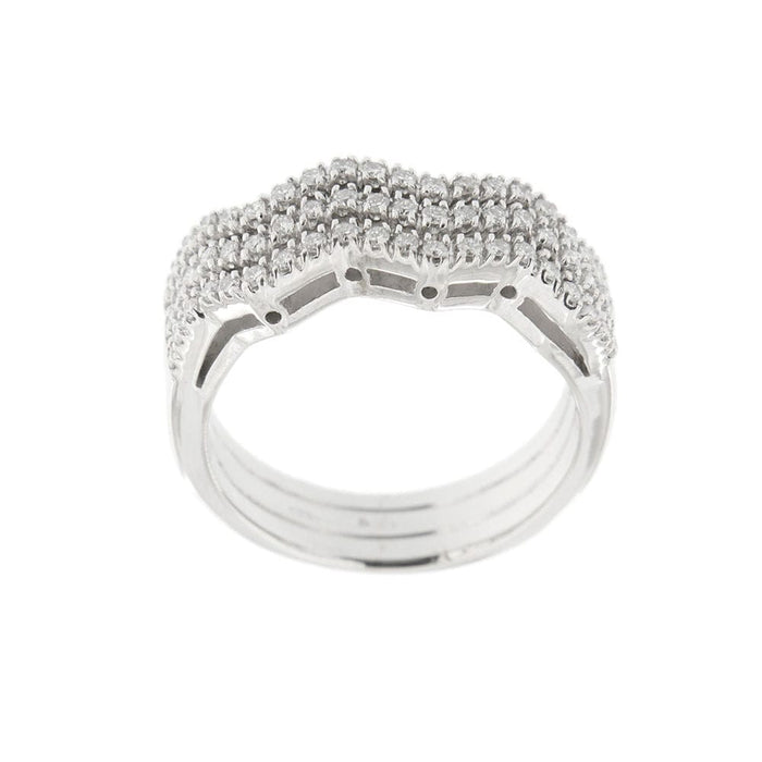 Bague 54 Bague zigzag Or blanc Diamants 58 Facettes 11598