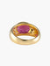 Bague 52 Bague rubis ovale cabochon suiffé or jaune 58 Facettes LP12-4