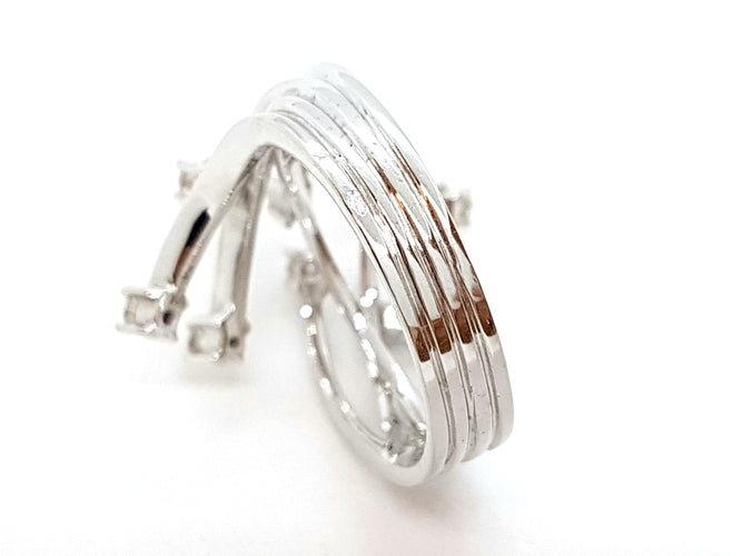 Bague 56 Bague Or blanc Diamant 58 Facettes 06357CD