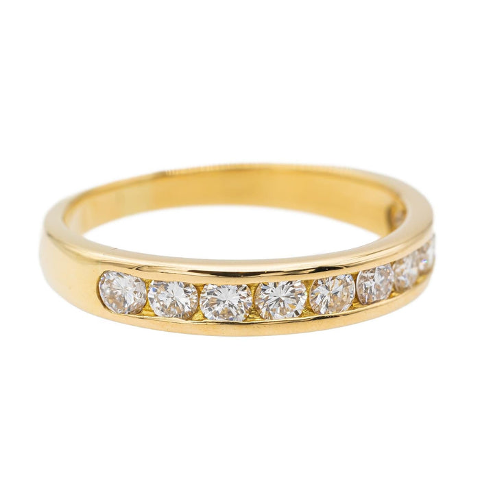 Bague 52 Bague Demi alliance Or jaune Diamant 58 Facettes 2673936CN