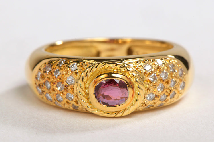 Bague 54 Bague Or jaune Saphir 58 Facettes 00440CN