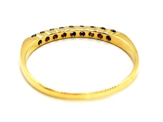 Bague 59 Bague Demi alliance Or jaune Diamant 58 Facettes 1818743CN