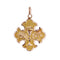 Pendentif Croix ancienne en Or rose fleur de lys 58 Facettes CVP72