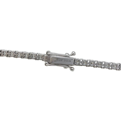 Collier Collier rivière diamants en or blanc. 58 Facettes 30692