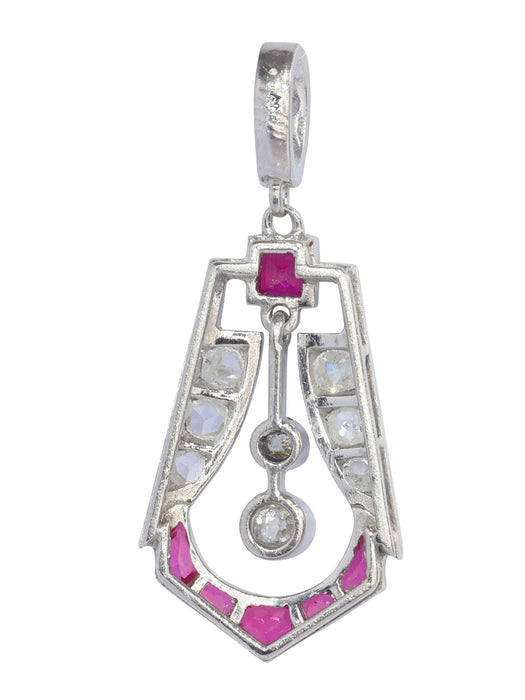 Pendentif Pendentif Art Déco diamant et rubis 58 Facettes 22119-0281