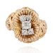 Ring 53 Old braided gold and diamond ring 58 Facettes 22-157