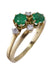Ring YOU AND ME EMERALD AND DIAMOND RING 58 Facettes 076731