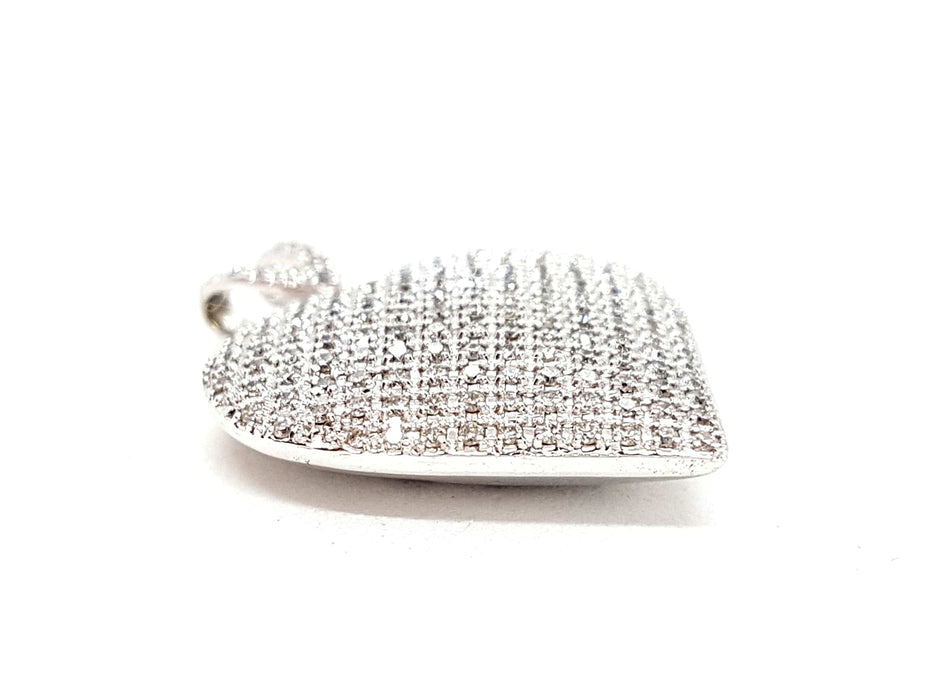 Pendentif Pendentif Coeur Or blanc Diamant 58 Facettes 06411CD